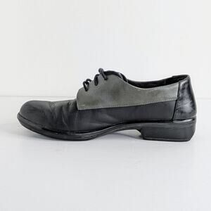 Naot Shoes Kedma EU 39 Black Gray Grey Oxford Lace Up Round Toe Color Block